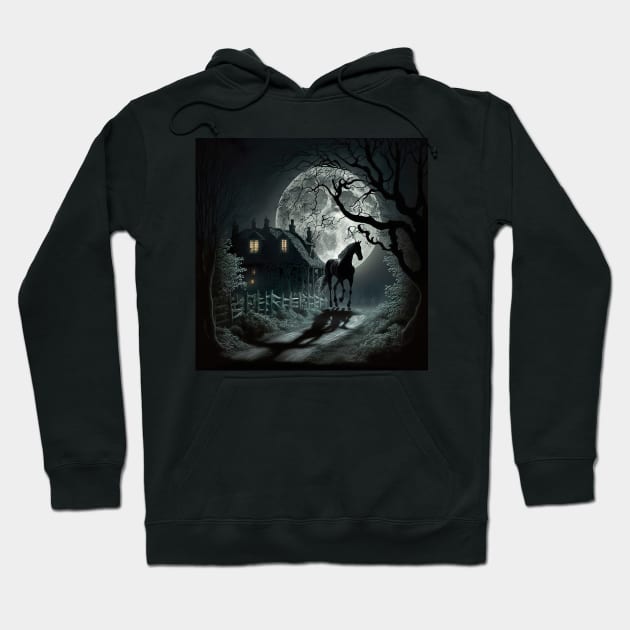 The shadow of the horses stretch, long and lean As the moonlight makes everything serene It bathes the earth in its silver glow And the night's secrets it doth show Hoodie by UmagineArts